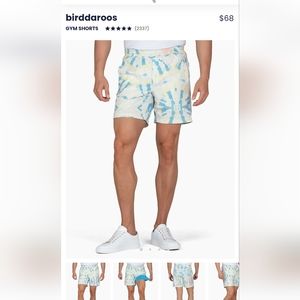 Birddogs Birddaroos Tie Dye Gym Shorts M Long